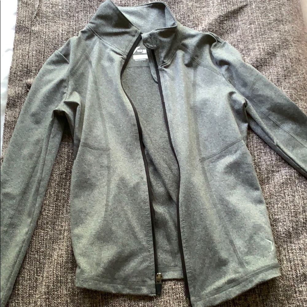 Grey active zipper jacket